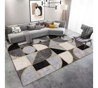RUGMRZ Desk Rug Modern Simple Durable Anti Slip Decoration Washable Area Carpet Chair Mat For Floor Black Bedroom Flooring Ornaments Living Room 180X250CM