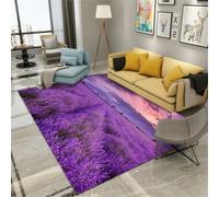 RUGMRZ Dining Room Carpet Office Rugs Large Living Car Carpets 160x230CM Kids Bedroom purple Girl Warm Flower Pattern