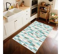 RUGMRZ Easy to clean Rug Kids 100x120cm blue, Modern geometry for restaurant balcony
