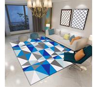 RUGMRZ girls bedroom rug 180x250cm Blue grey, very large rugs Modern geometry for hallways and halls