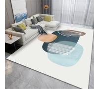 RUGMRZ House Ornaments For The Home Abstract Art Non-Slip Washable White Xxl Rugs Blue Little Girls Bedroom Accessories Garden Carpet Waterproof 50X80CM