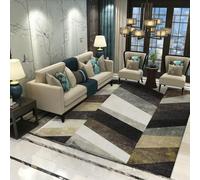 RUGMRZ Kids Rug For Bedrooms Rugs Bedroom Carpet Very Large Carpets Modern Minimalist Geometric Abstract Anti Slip Washable Decoration Easy To Care black200x250CM