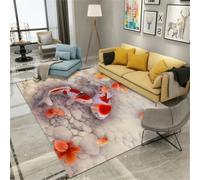 RUGMRZ Living Room Mats And Rugs Bedroom Large Carpet For Stairs Carpets Washable 300x400CM Runners pink Fish School Pattern Is A Must New House Decoration