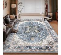 RUGMRZ Low Pile Carpets for Living Room 60x90cm,Blue Caravan Door Mat,Vintage Style for Bedroom,Outside,Under Table