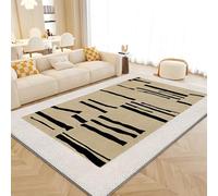 RUGMRZ Low Pile Hearth Rug 100x160cm,Brown,Modern Simplicity for Under Table,Bedroom,Fireside