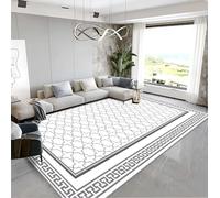 RUGMRZ Machine Washable Bedroom Rug 100x200cm,White,Abstract Simplicity for Bedroom,Under Table,Office
