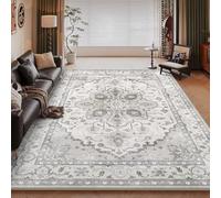 RUGMRZ Non Slip Vintage Rugs for Bedroom 160x200cm,Light Gray,Classical Geometry for Desk,Office,Nursery
