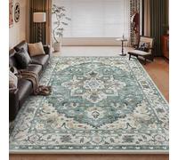 RUGMRZ Non Slip Vintage Rugs for Living Room 120x160cm,Blue-Green,Classical Geometry for Hearth,Office,Conservatory