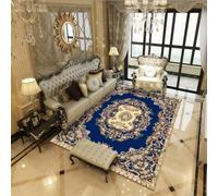 RUGMRZ Prayer Rug Large Rugs Fluffy Bedroom Carpet Floor Carpets 140x200CM Living Room Decoration Accessories blue Vintage Style Geometric Rules Sofa