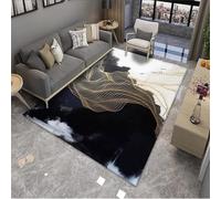 RUGMRZ Room Carpet Rugs Bedroom Sofa For Hall 60x120CM rug living Black. Blue abstract ink painting carpet. Children runner