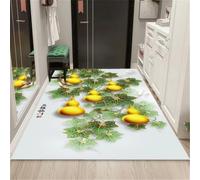 RUGMRZ Runner Rug For Hallway Non Slip Door Carpet Kitchen Long Carpets Wufu Linmen Golden Gourd Map Green At The Entrance Of Corridor gold 80x160CM