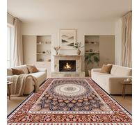 RUGMRZ Short Pile Rug Living Room Red 50x70cm,Persian Style Machine Washable,Soft for Bedside For Bedrooms,Hallway,Dining Room