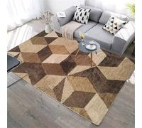 RUGMRZ soft rugs for bedroom 180x250cm brown, very large rugs Abstract geometry for restaurant corridors