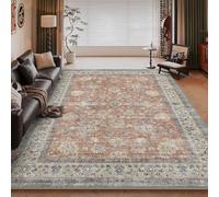 RUGMRZ Soft Rugs for Bedrooms 60x90cm,Red Absorbent Door Mats Indoor,Retro Floral Art for Bedroom,Under Table,Kitchen