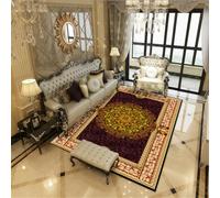 RUGMRZ Stairs Carpets Large Rugs For Living Room Washable Carpet Desk Chair Mat 180x250CM Small Area brown Vintage Style Geometric Rules Sofa Dark