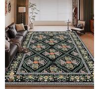 RUGMRZ Teen Room Decor Washable Rugs For Kitchen Bedroom Carpet Christmas Carpets Living 180x280CM Non Slip 34 Black Fully Covered Sofa Bottom