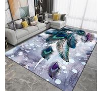 RUGMRZ The Modern House Abstract Geometry Washable Non Slip Fashionable Bedroom Living Room Boys Rugs Purple; Baby Accessories Dining 160X230CM