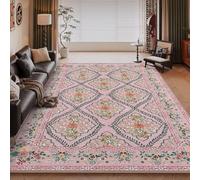 RUGMRZ Very Large Carpet Bathroom Rugs Play For Children Short Pile Carpets 140x200CM Garden 29 Pink Living Room Fully Covered Sofa Washable Bottom