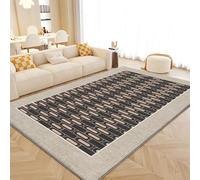 RUGMRZ Washable Carpets for Bedrooms 50x80cm,Black Indoor Door Mats,Modern Simplicity for Living Room,Front Door,Internal