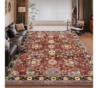 RUGMRZ Washable Conservatory Rug 160x200cm,Red,Classical Printing for Office,Under Table,Corridor