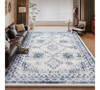 RUGMRZ Washable Machine Washable Rug 180x280cm,Blue Large Rugs,Retro Geometry for Lounge,Garden,Hearth