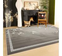 RUGMRZ Washable Rug Bedroom 40x60cm,Dark Gray Indoor Mat,Chinese Style for Kitchen,Outside,Internal