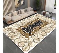 RUGMRZ Washable Runner Rugs Runners Carpets For Hallway Kitchen Kids Bedroom Carpet Modern Minimalist Geometric Abstract Anti Slip Decoration Soft Rug brown80x160CM