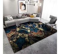 RUGMRZ Xxl Floor Rug Clearance Rugs Hall Carpet Cheap Extra Large Carpets Modern Minimalist Geometric Abstract Anti Slip Washable Decoration Fluffy black50x80CM