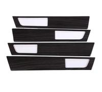 Rugnipw for Land for Rover for Discovery 4 RL4 2010-2016 ABS Black Wood Grain Door Inner Door Handle Panel Cover Trim Car Trim Interior(Black Wood Grain)