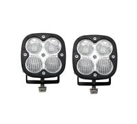 Rugnipw Front Headlight Auto Pickup Truck 12V 24V Universal 3 Inch 40W LED Work Light Square Driving Off Road Fog Lamp(2 combo)