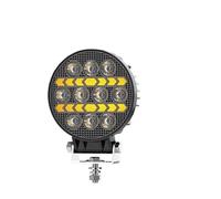 Rugnipw Front Headlight Car ATV UTV 12V 24V 4 Inch Led Work Light Spot Beam Yellow DRL LED Spotlights Beam Offroad 4x4 Trucks(1 * 10LED)