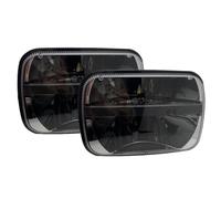 Rugnipw Front Headlight For Jeep For Wrangler YJ XJ MJ 1984-2001 Car LED Headlight 5x7 7X6 Square DRL Turn Signal Hi/Lo Headlamp(2*Black A)