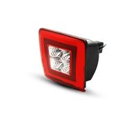 Rugnipw Rear Bumper Lights For Nissan 370Z 09-19 For Juke For Nismo 13-17 Brake Fog LED Backup Reverse Lamp LED Bumper Fog Light Kit Car Rear Lamps(Red Clear Lens)