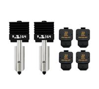 RugooSpink 2 x 0.4 mm hardened hotend for Bambu Lab H2D combo hot end extruder hotend with extra 2 pieces silicone sleeve assembly print head replacement for H2D/A1/A1 mini 3D printer