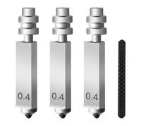 RugooSpink 3PK 0.4 mm Hot End Nozzle for Anycubic Kobra X Integrated Nozzle Quick Change Hardened Steel Nozzle with Additional 1 Piece Nozzle Brush High Flow High Speed Print Head