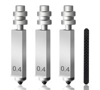 RugooSpink 3PK 0.4MM Hotend Nozzle for Kobra X Integrated Nozzle Quick Swap Hardened Steel Nozzle with Extra 1PC Nozzle Brush High Flow High Speed Print Head for Anycubic Kobra X Accssories
