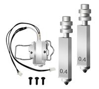 RugooSpink Heating Kit for Kobra X 3D Printer, Heating Element Assembly, Heating Component for Hot with Additional 2 Pieces 0.4 mm Nozzles for Anycubic Kobra X Accessories without Zirconia