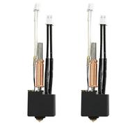 RugooSpink Pack of 2 Kobra 3 Hot End 3D Printer Hotend Kit Assembly Print Head with Nozzle Silicone Case Heating Block Hotend Replacement for Anycubic 3D Printer Accessories/Parts
