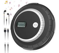 Rugort Portable CD Player - Small Rechargeable Bluetooth 5.0 Player for Home with Headphones with HiFi Stereo Sound, CD Player for Car through AUX with Anti-Skip Protection