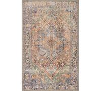 RugOver Machine Washable Area Rug, Pet-Friendly and Non-Slip Indoor Carpet for Kitchen, Bathroom, Living Room, Home Floor Decoration (Multicolor, 2' x 3')