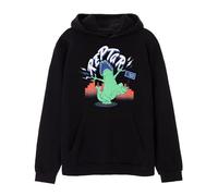Rugrats Adults Hoodie | Reptar Roar Graphic Hooded Sweatshirt | Unisex Black Comfortable Pullover Hoody Sweater for Adults | Classic 90s Cartoon Nostalgic Merchandise Gift for Him and Her