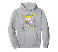 Rugrats Angelica Whatever Not Sorry Pullover Hoodie, Adult Unisex, Heather Grey, X-Large