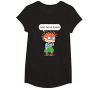 Rugrats Chucky Chicks Dig The Glasses T-Shirt, Girls, Black, Medium