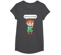 Rugrats Chucky Chicks Dig The Glasses T-Shirt, Girls, Dark Heather Grey, Medium
