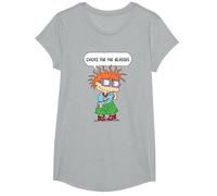 Rugrats Chucky Chicks Dig The Glasses T-Shirt, Girls, Heather Grey, Large
