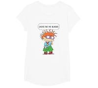 Rugrats Chucky Chicks Dig The Glasses T-Shirt, Girls, White, Large