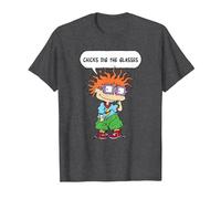 Rugrats Chucky Chicks Dig The Glasses T-Shirt, Men, Dark Heather Grey, XX-Large