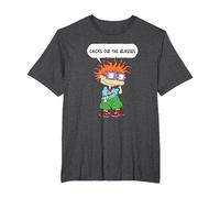 Rugrats Chucky Chicks Dig The Glasses T-Shirt, Men's Big and Tall, Dark Heather Grey, 6X Tall