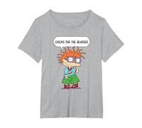 Rugrats Chucky Chicks Dig The Glasses T-Shirt, Women's Plus, Heather Grey, 4X