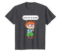 Rugrats Chucky Chicks Dig The Glasses T-Shirt, Youth, Dark Heather Grey, 3T